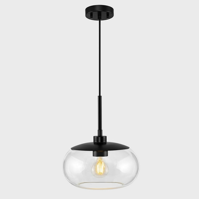 Kawoti  1-Light Adjustable Glass Pendant Clear Glass Bronze, Gold