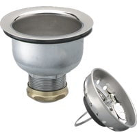 Keeney 3-1/2 In. to 4 In. Stainless Steel Clip Closure Basket Strainer Assembly