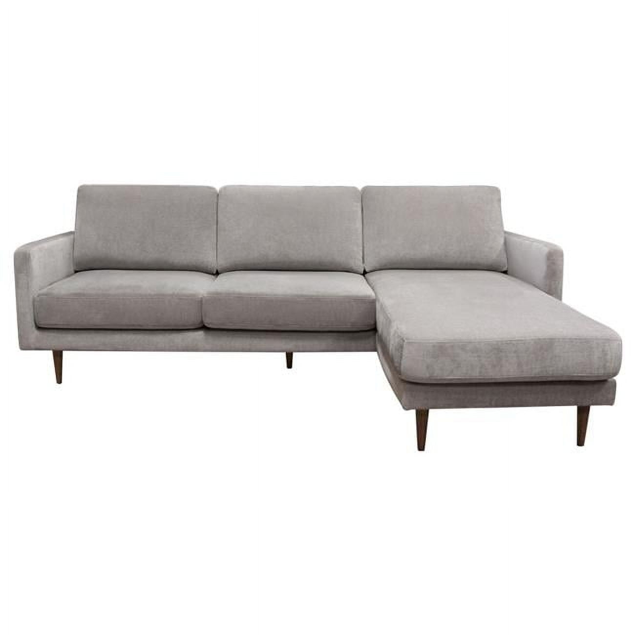 Kelsey Reversible Fabric Chaise Sectional, Grey