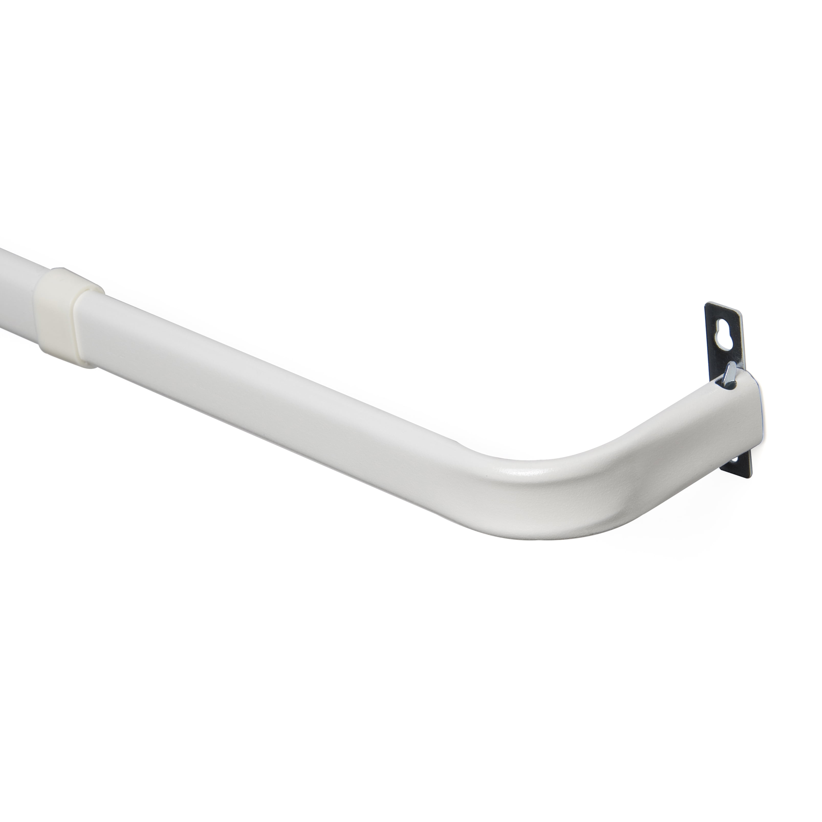 Kenney 84-120" Basic Steel Adjustable Curtain Rod, White
