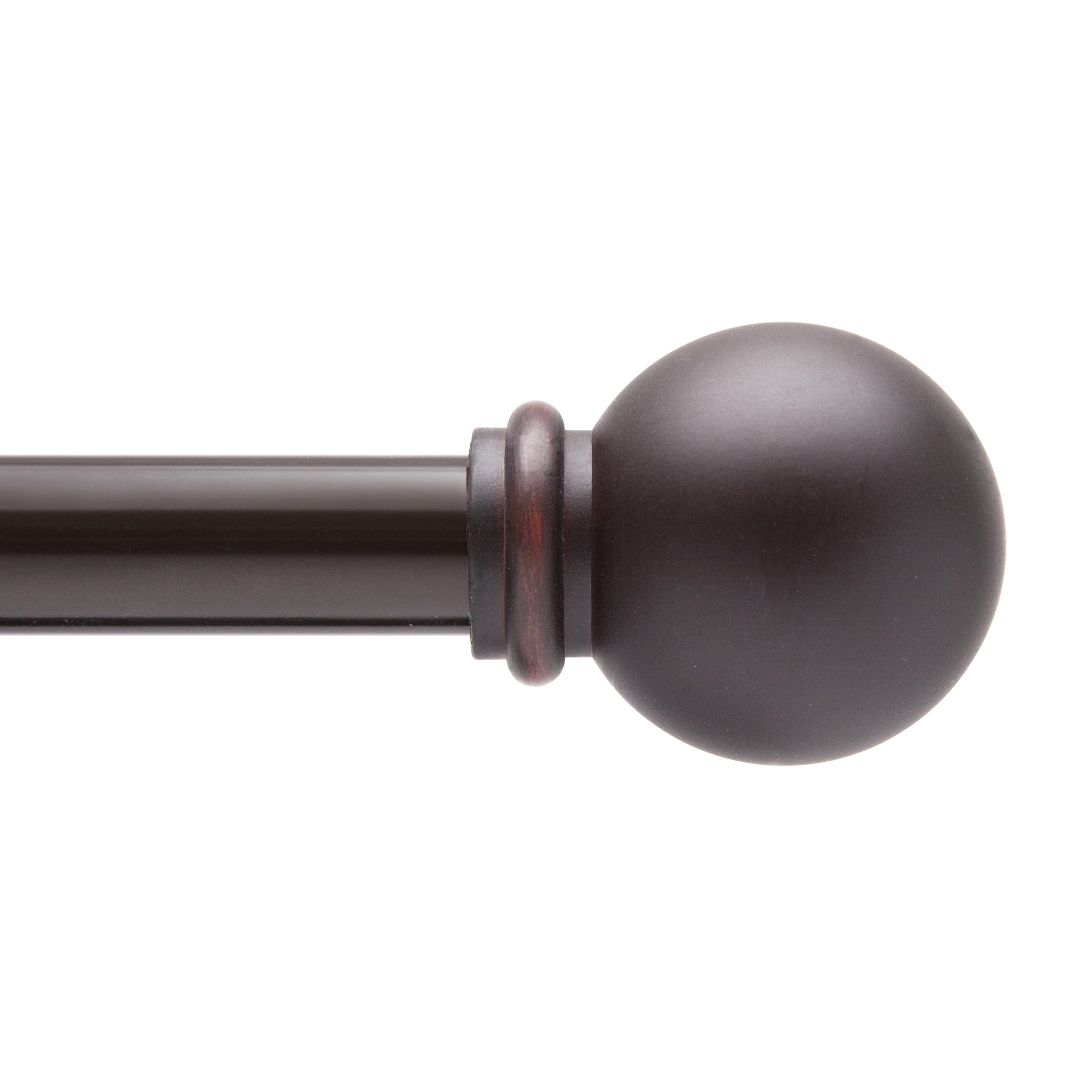 Kenney® Chelsea 5/8" Standard Decorative Window Curtain Rod, 28-48", Weathered Brown