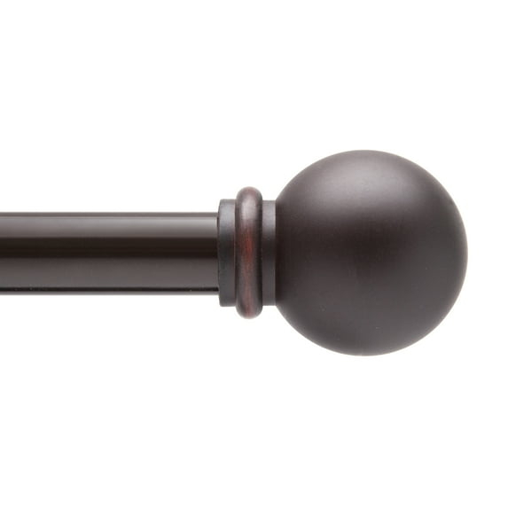 Kenney® Chelsea 5/8" Standard Decorative Window Curtain Rod, 28-48", Weathered Brown