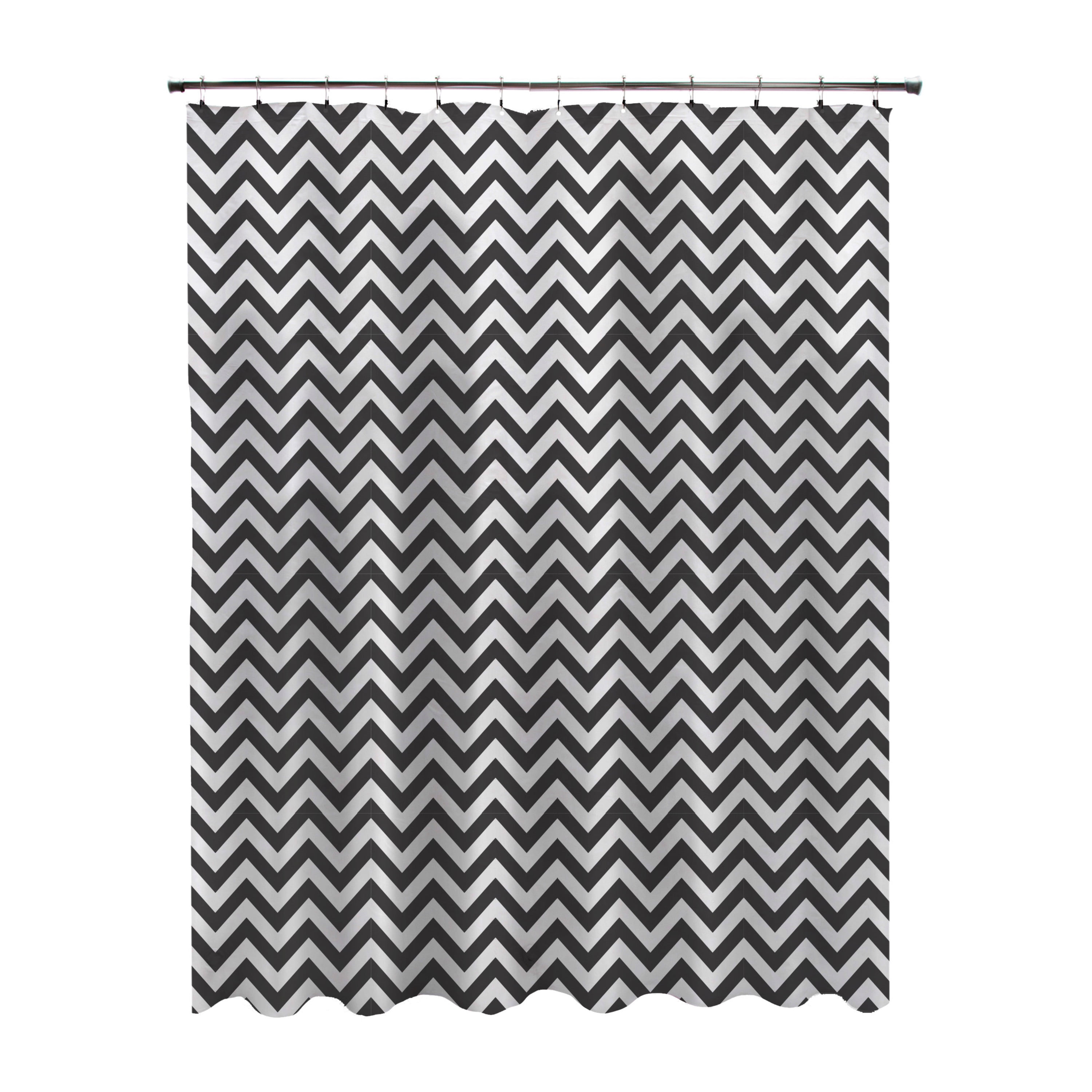 Kenney® Medium Weight Decorative PEVA Shower Curtain Liner, 70" W x 72" H, Step Up Chevron