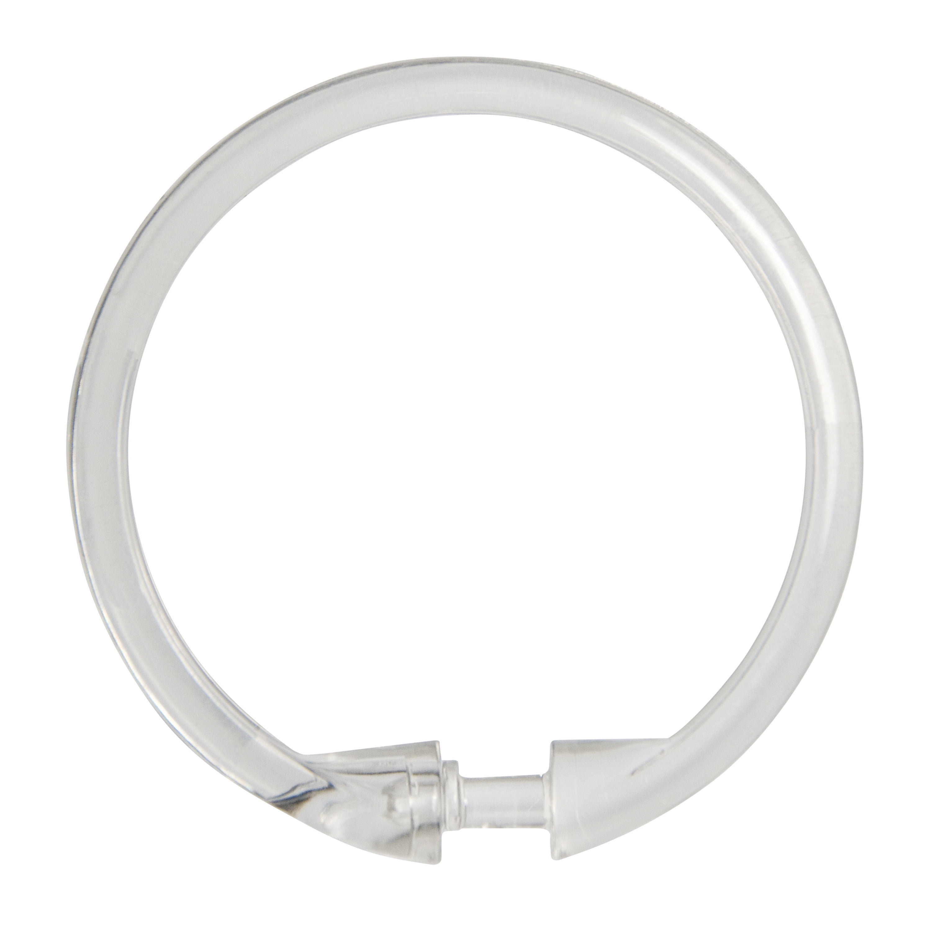 Kenney Rust-Proof Smooth Plastic Shower Curtain Rings, Set of 12, Clear