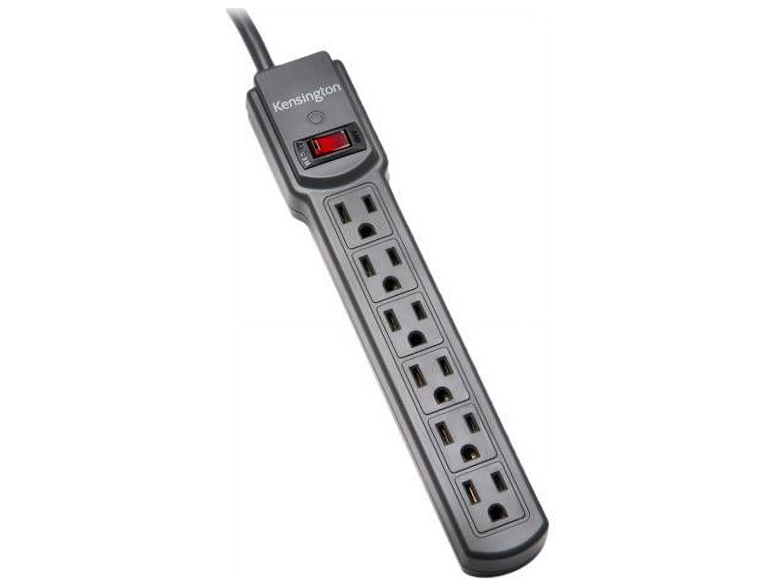Kensington Guardian Power Strips: 6 Outlet, 4-Foot Cord (Black/Grey)