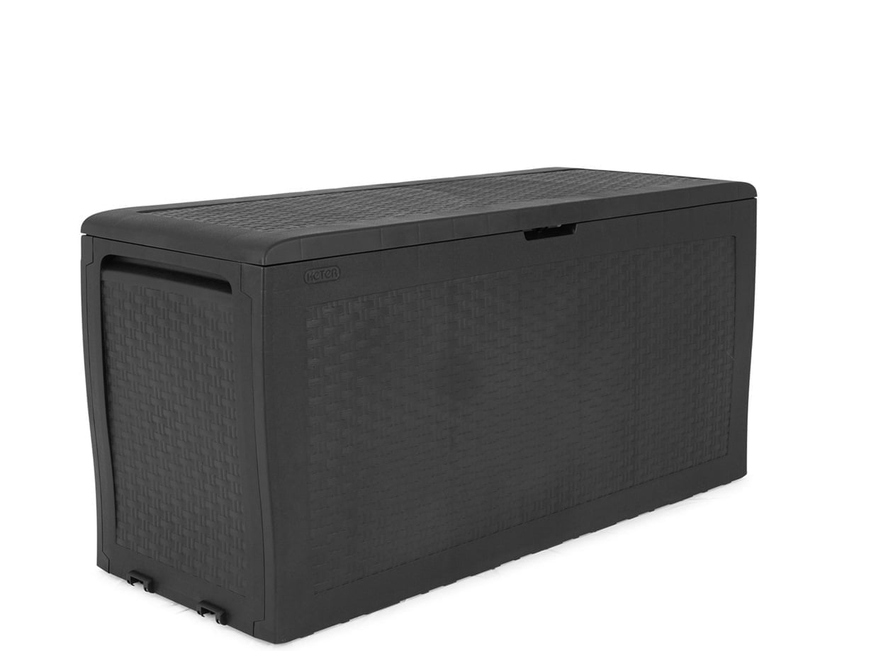 Keter Samoa 70 Gallon Durable Resin Outdoor Deck Box Storage Organization, Gray