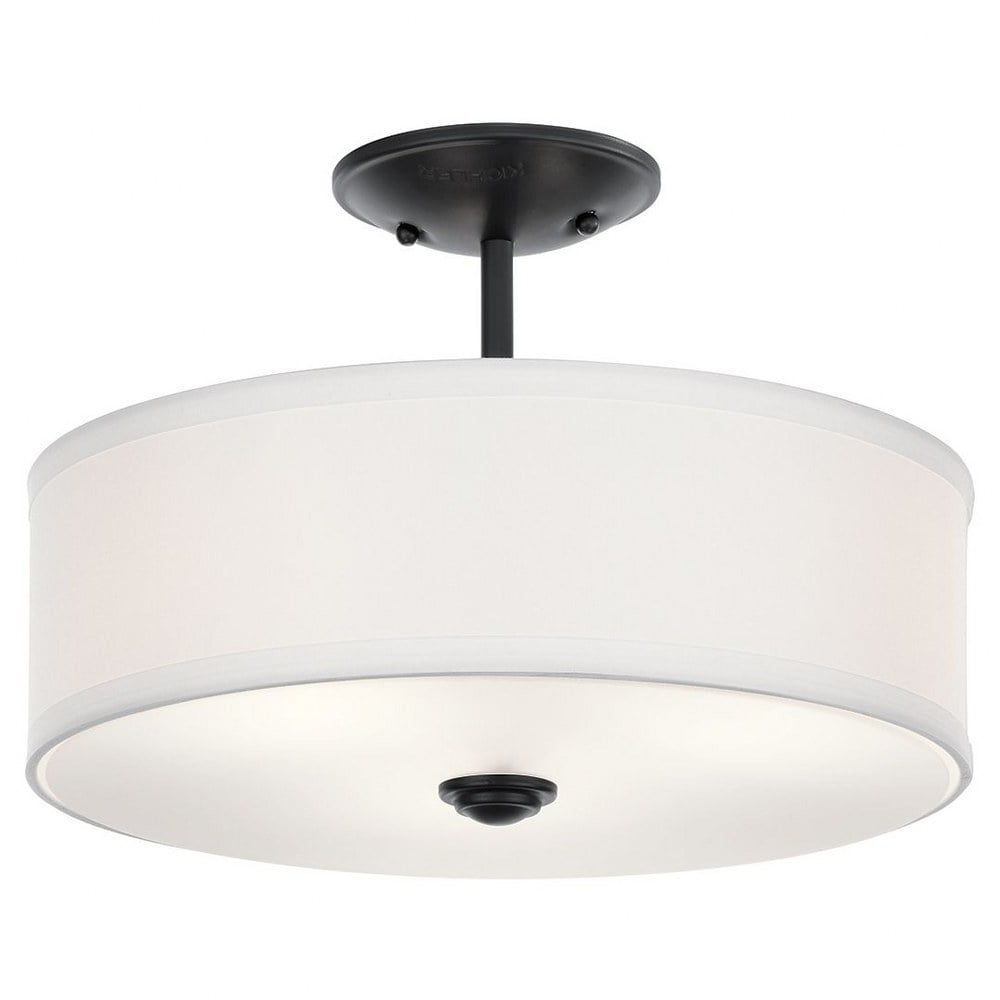 Kichler Lighting Shailene 3 - Light Semi-Flush Mount in  Black
