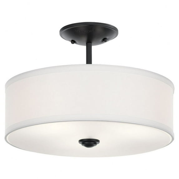 Kichler Lighting Shailene 3 - Light Semi-Flush Mount in  Black