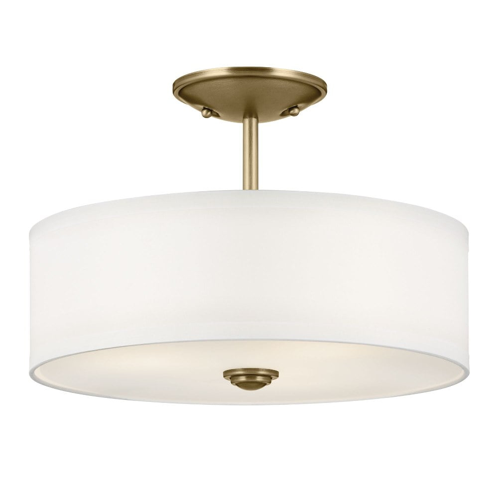 Kichler Lighting Shailene 3 - Light Semi-Flush Mount in  Natural Brass
