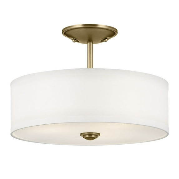Kichler Lighting Shailene 3 - Light Semi-Flush Mount in  Natural Brass