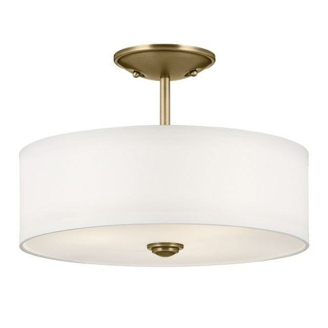 Kichler Lighting Shailene 3 - Light Semi-Flush Mount in  Natural Brass