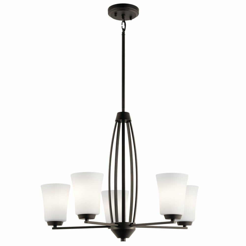 44051OZ-Kichler Lighting-Tao - 5 light Medium Chandelier - 20.75 inches tall by 25.25 inches wide-Olde Bronze Finish    -Traditional Installation