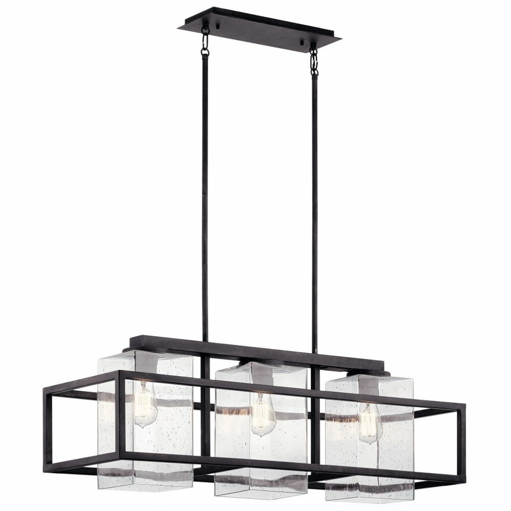 Kichler Lighting Wright 3 - Light Chandelier in  Weathered Zinc