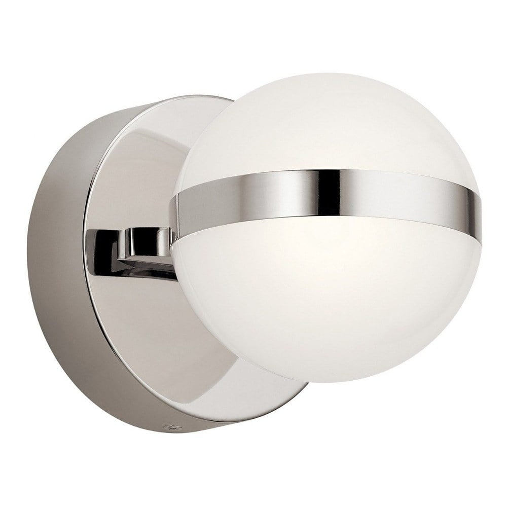 5.25 Inch 12W 1 Led Wall Sconce-Polished Nickel Finish Elan Lighting 85090Pn