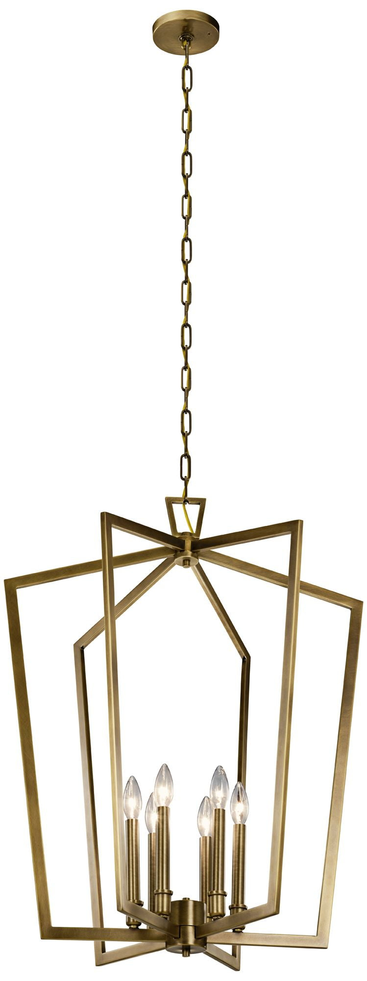 Kichler Lighting Abbotswell 6 - Light Pendant in  Natural Brass