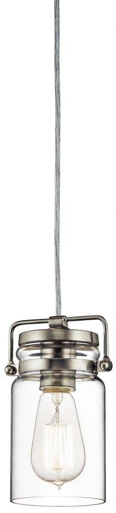 Kichler Lighting Brinley 1 - Light Pendant in  Brushed Nickel