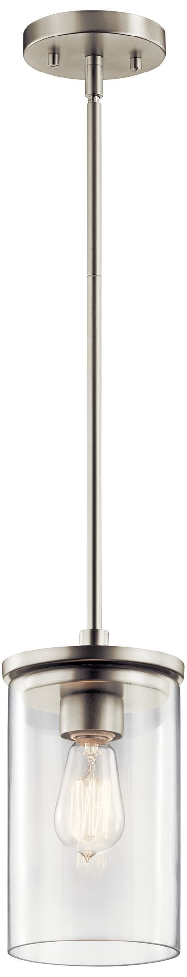 Crosby 10.75" 1 Light Mini Pendant with Clear Glass Chrome