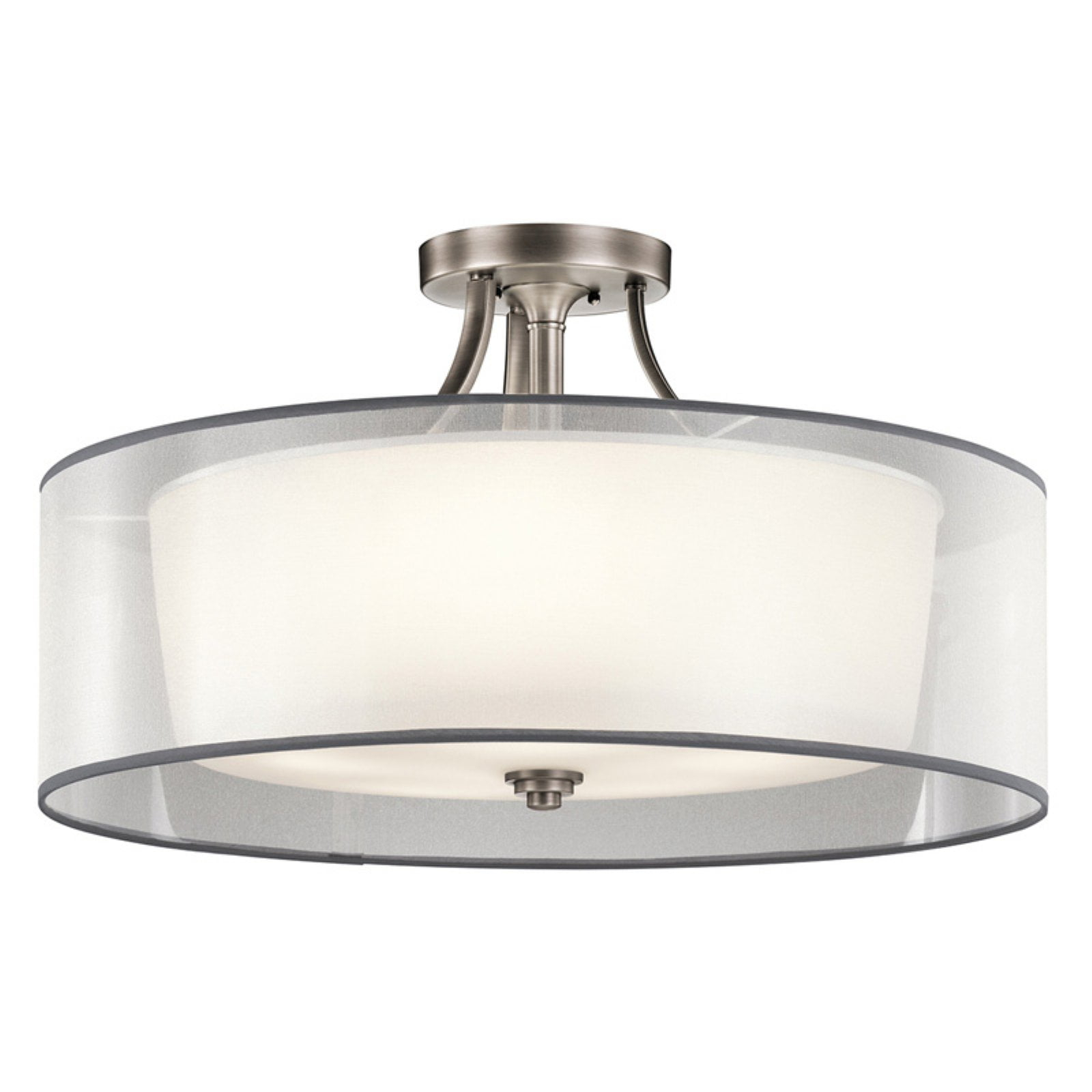 Antique Pewter Five Light Semi Flush Mount from the Lacey Collection