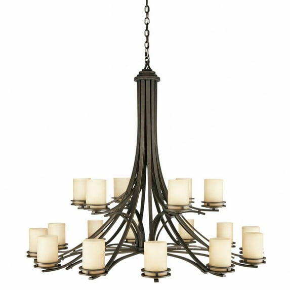 Eighteen Light Two Tier Chandelier With Soft Contemporary Inspirations 41.5 Inches Tall By 50.25 Inches Wide-Olde Bronze Finish Kichler Lighting