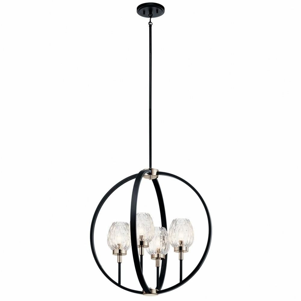 Kichler Lighting Moyra 4 - Light Chandelier in  Black