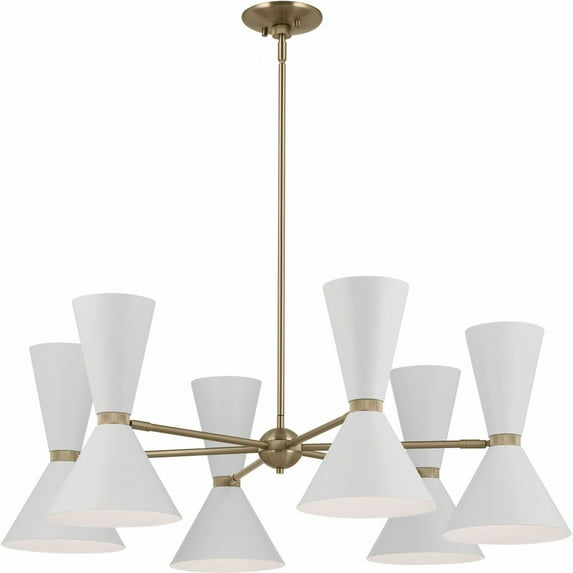 Kichler Lighting Phix 2 - Light Chandelier in  Champagne Bronze/White