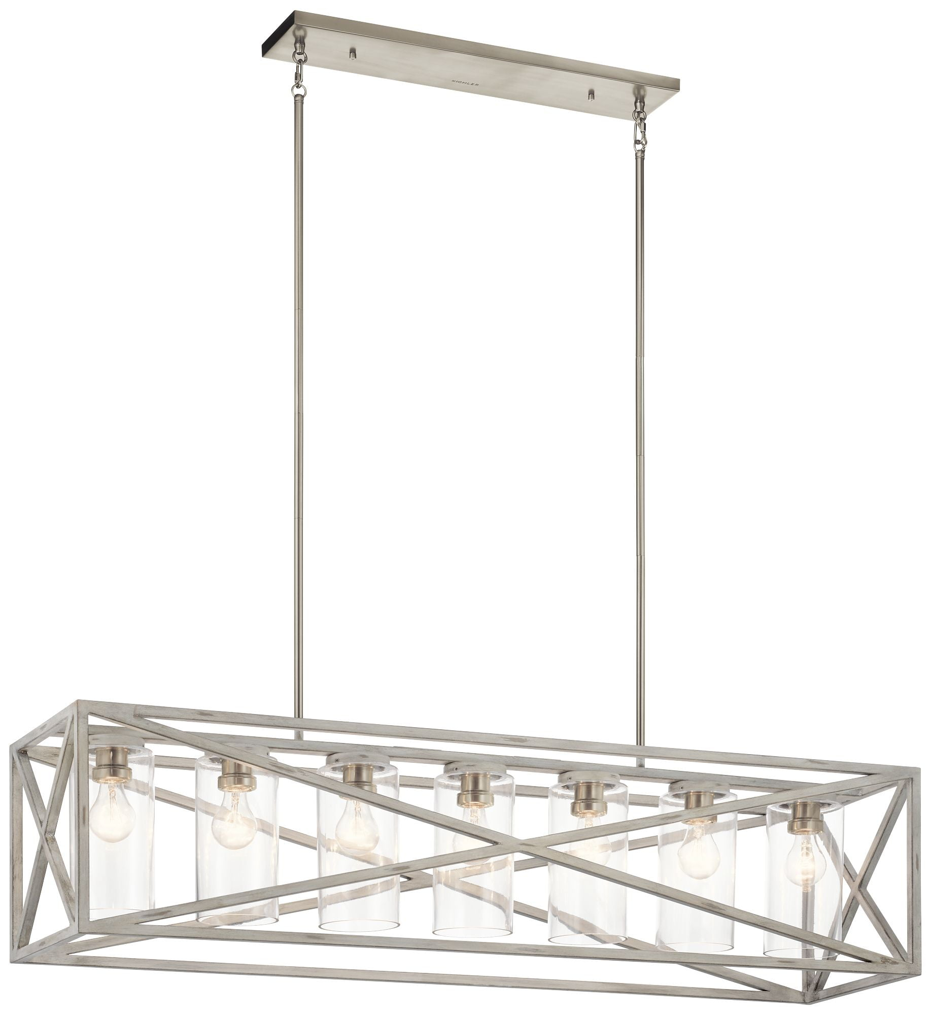 Kichler Lighting Moorgate 7 - Light Chandelier in  Distressed Antique White