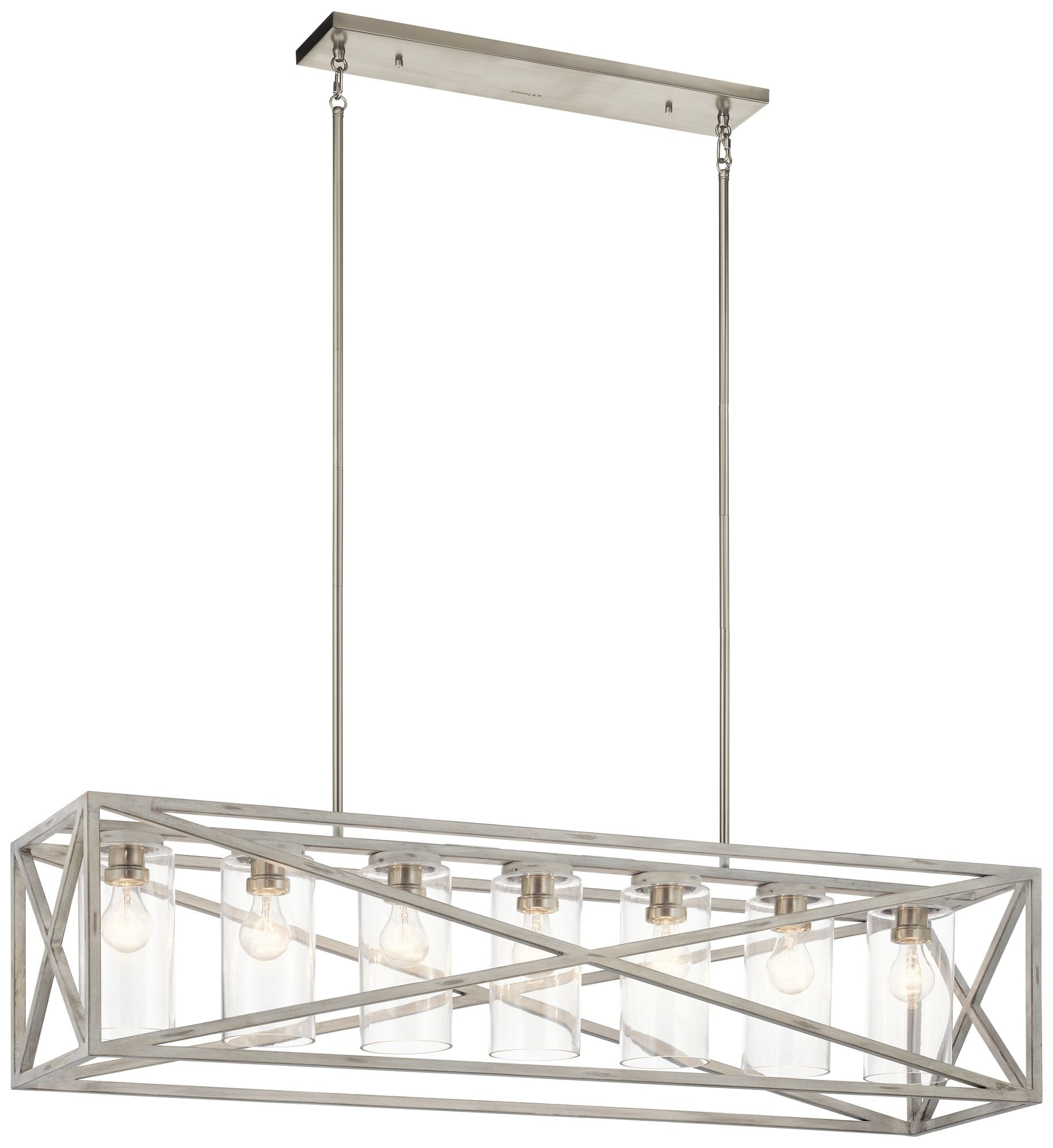 Kichler Lighting Moorgate 7 - Light Chandelier in  Distressed Antique White