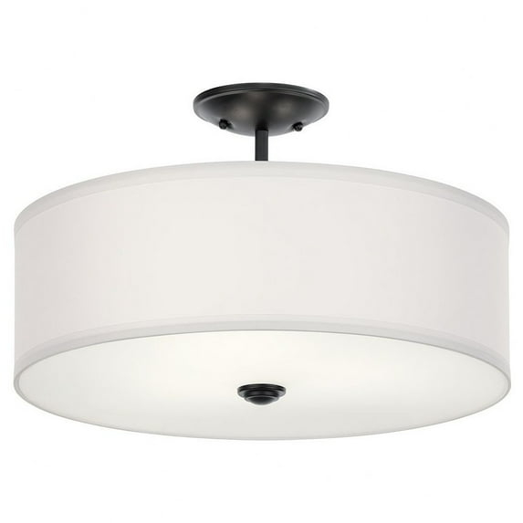 Kichler Lighting Shailene 3 - Light Semi-Flush Mount in  Black