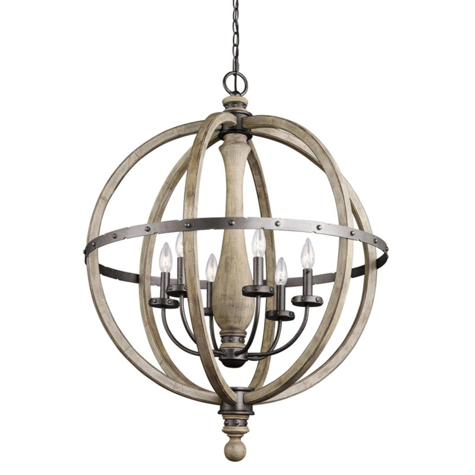 Kichler Lighting Evan 6 - Light Chandelier in  Distressed Antique Gray