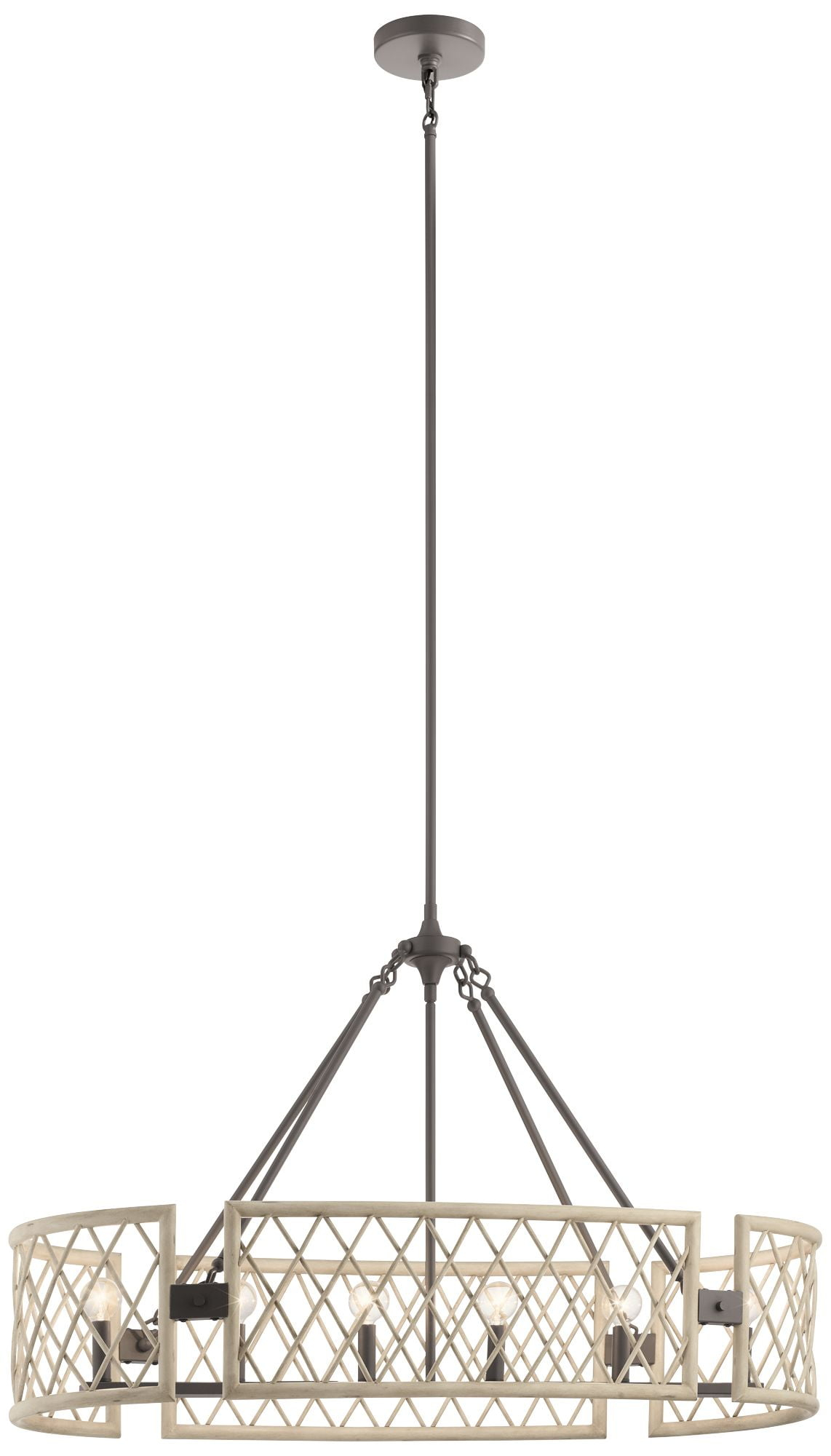 Kichler Lighting - Six Light Chandelier - Chandelier Oval Pendant - Rustic