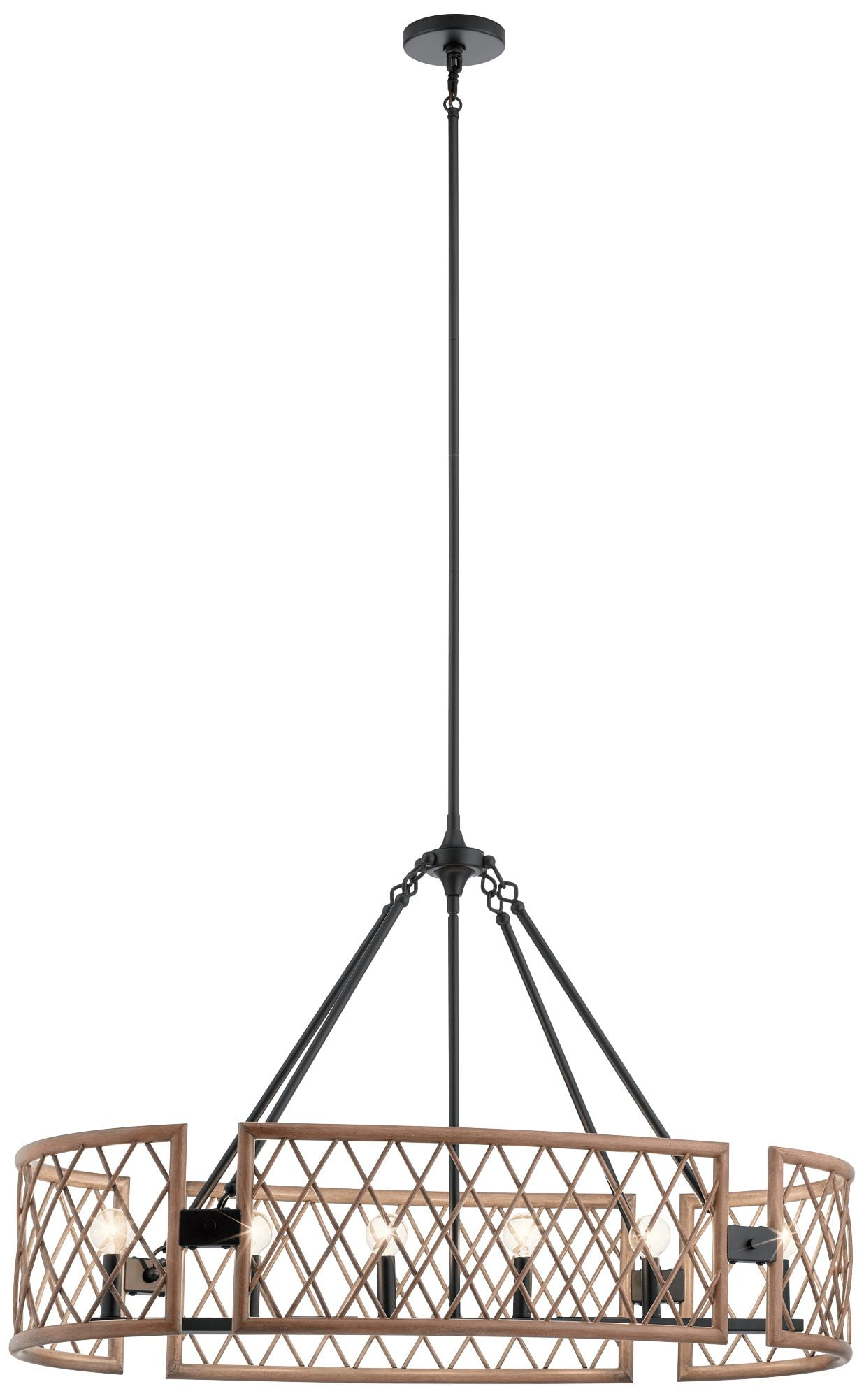 Kichler Lighting - Six Light Chandelier - Chandelier Oval Pendant - Rustic