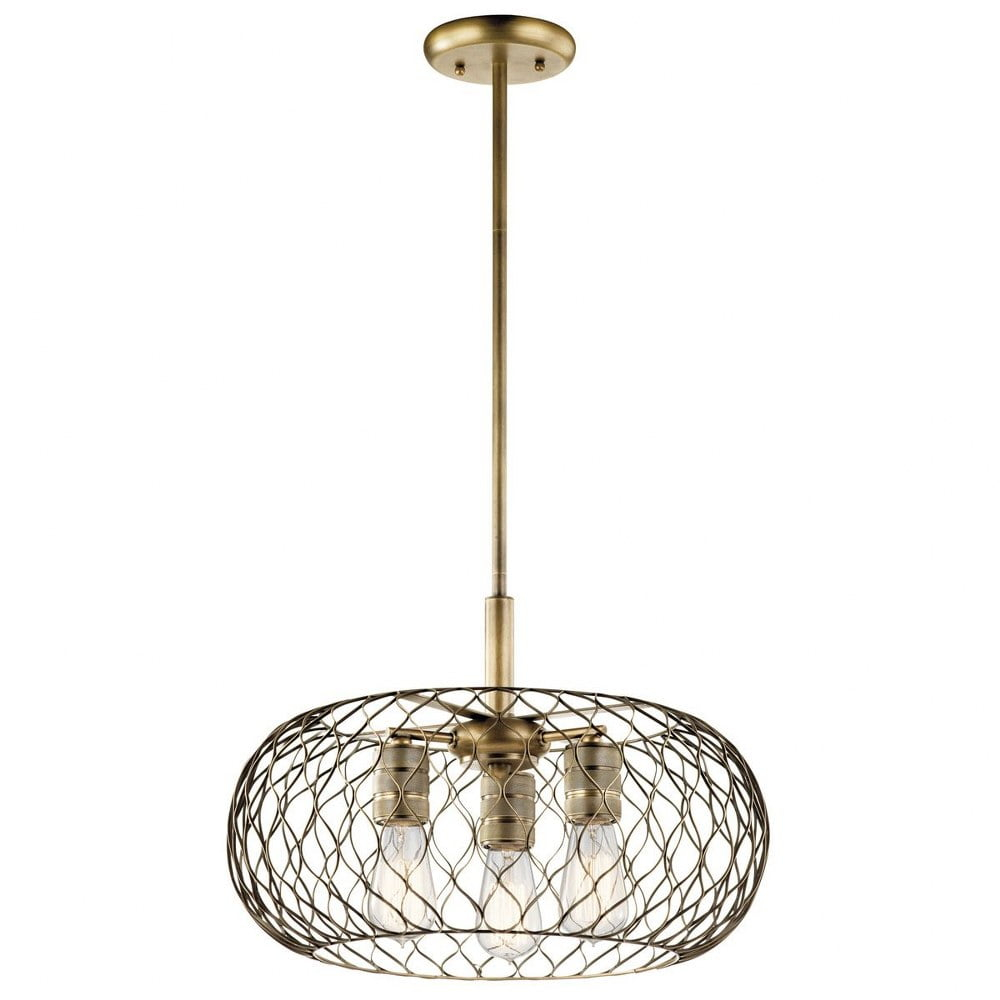 Kichler Lighting Devin 3 - Light Pendant in  Natural Brass