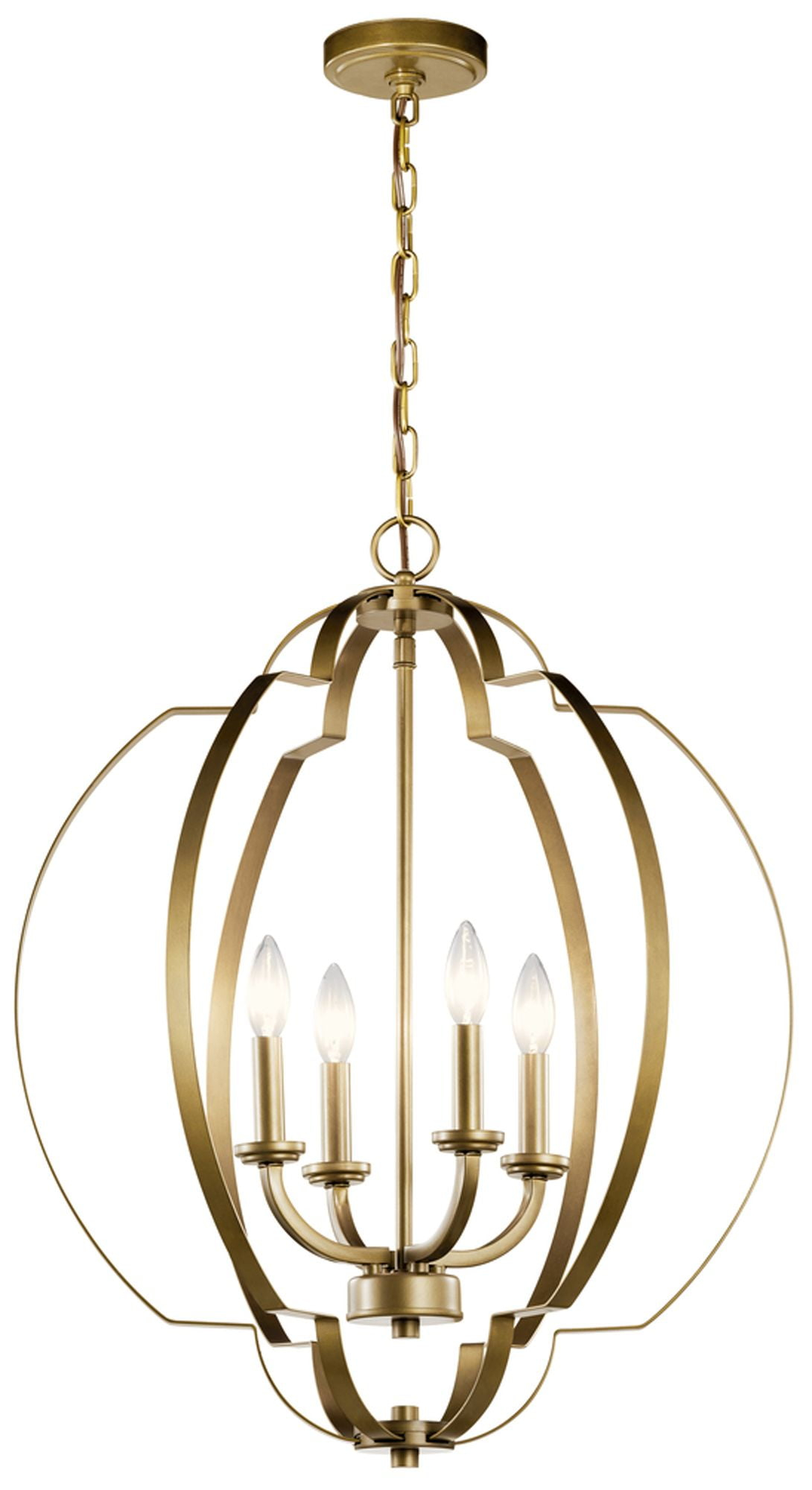 Kichler Lighting Voleta 4 - Light Pendant in  Natural Brass