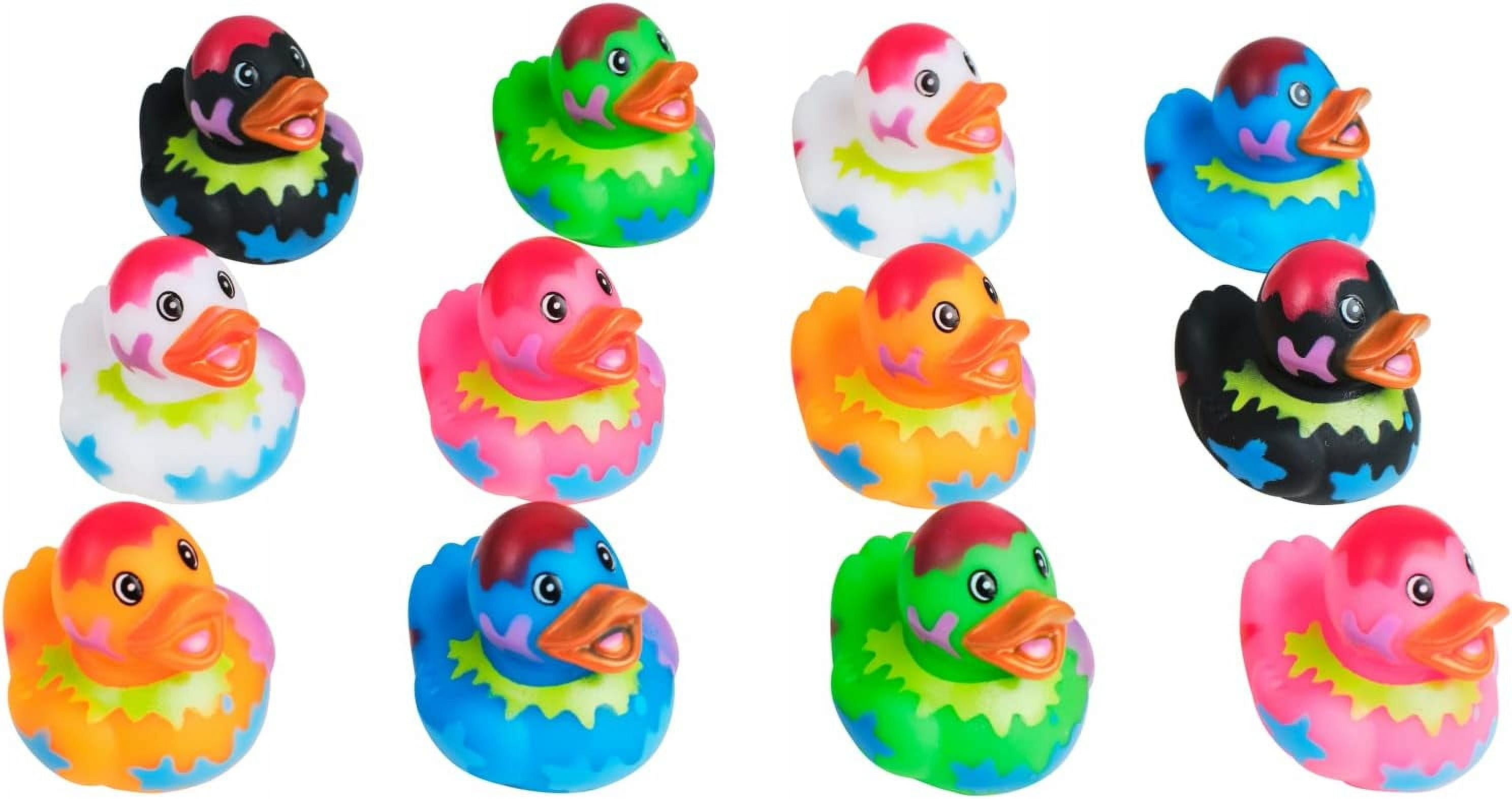 Kicko Assorted Rubber Ducks - 2 inches - for Kids, Sensory Play, Stress Relief, Novelty