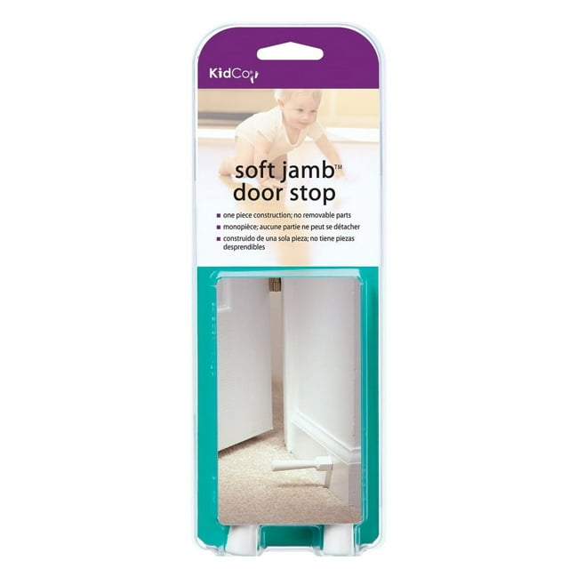 KidCo Child Safety Soft Jamb Door Stop for Child Safety, White