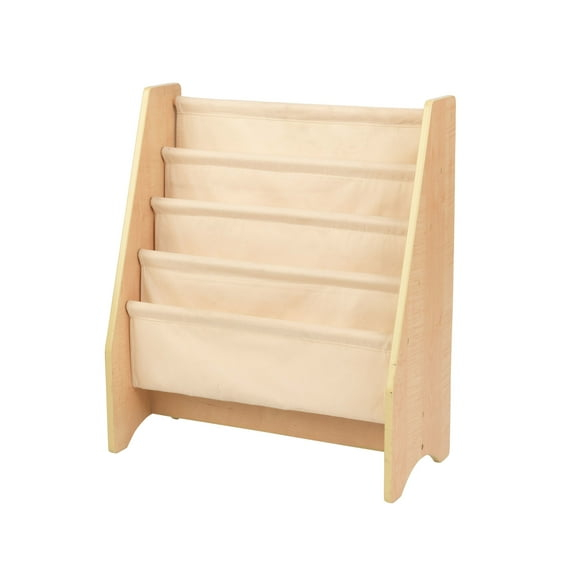 KidKraft Wood and Canvas Sling Bookshelf Furniture for Kids – Natural