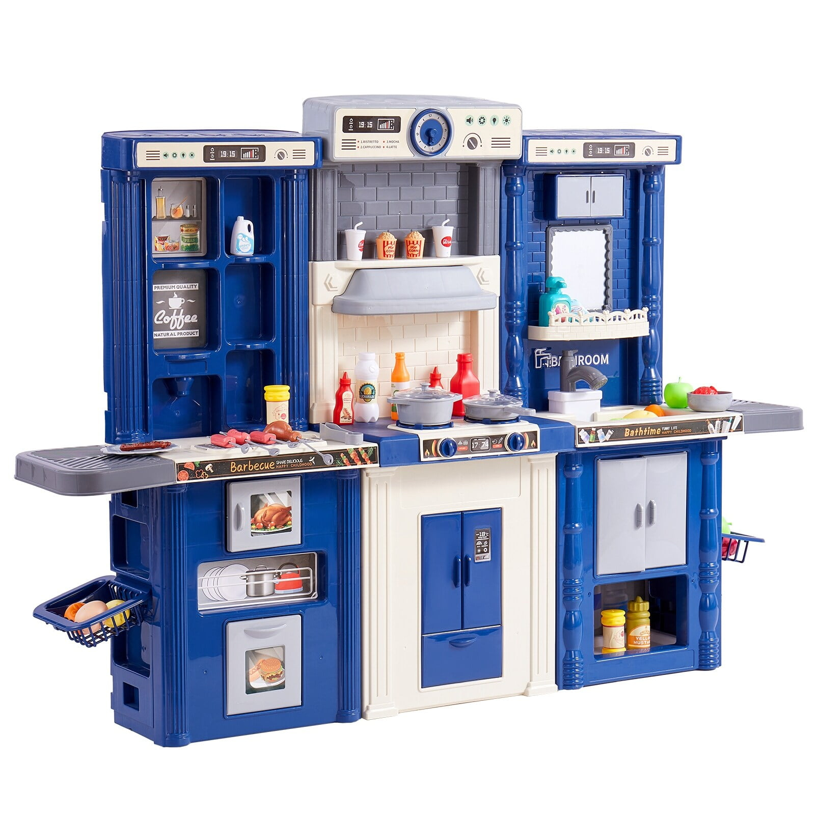 Kids Kitchen Playset Play Kitchen for Kids Corner Wooden Play Kitchen 5-7 Years - Kitchens