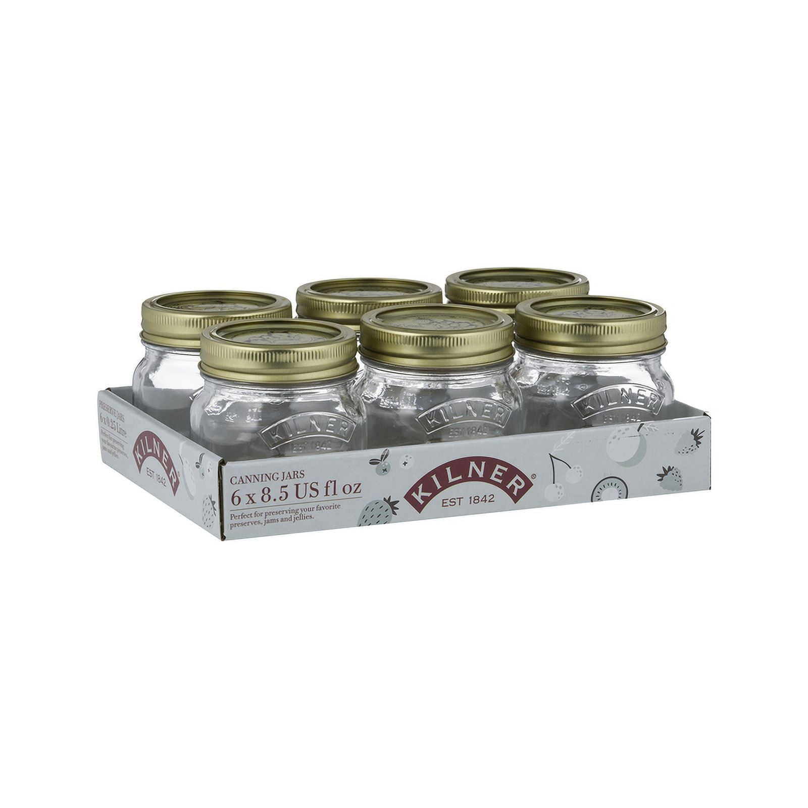 Kilner® Tray of 6 0.25 Litre Preserve Jars