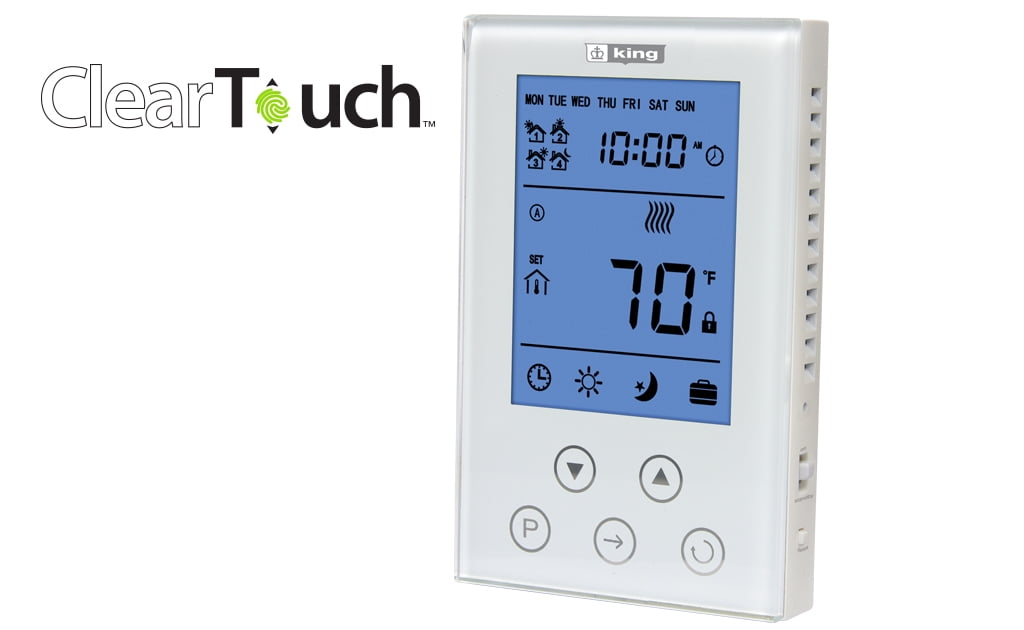 King Electric King Electric ClearTouch Smart Programmable Thermostat White