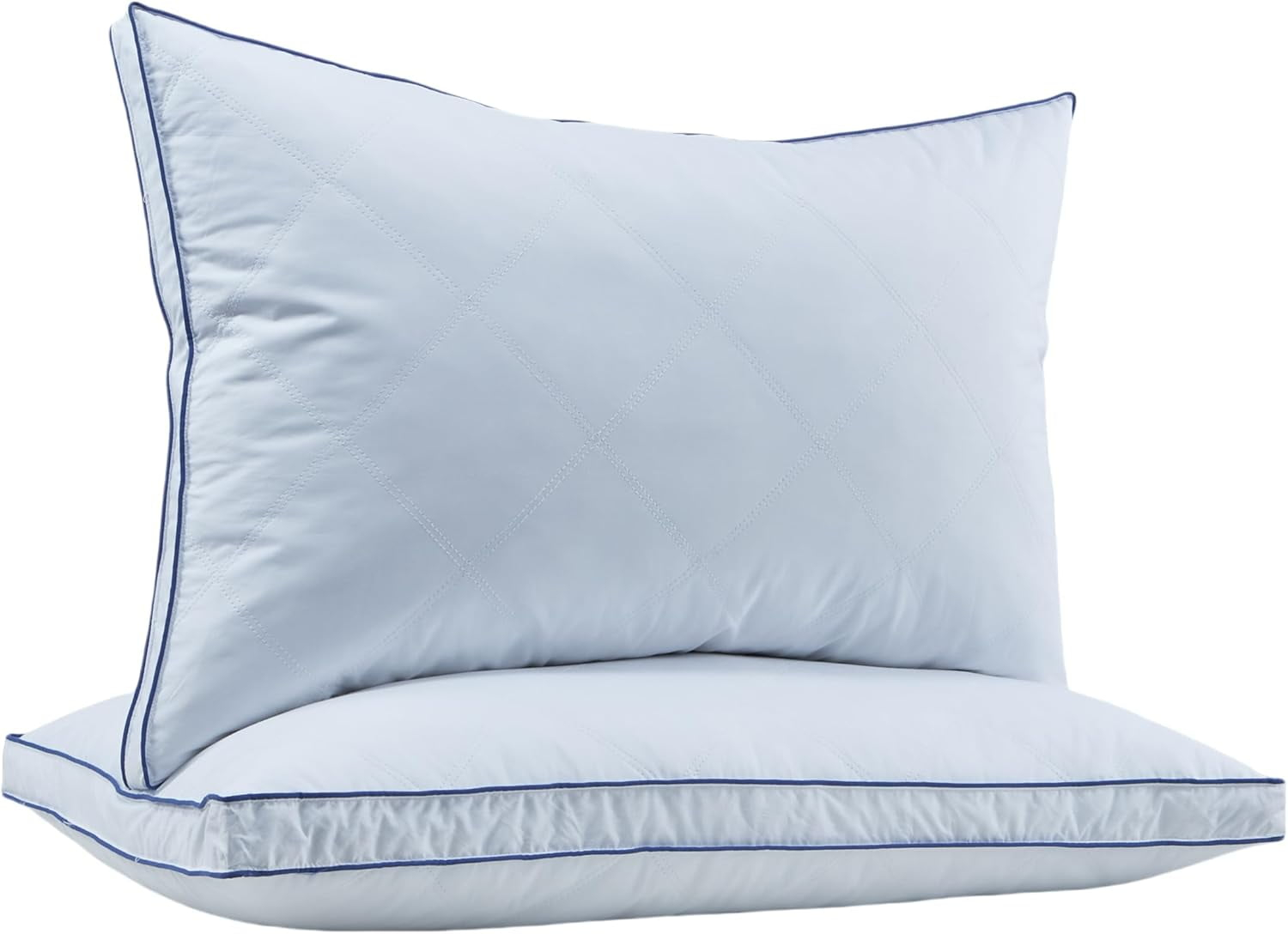 King Size Pillows Set of 2, Feather Down Pillow Bed Sleeping Pillow, Cotton Shell Gusset Design Bed Pillow,King Pillows 2 Pack
