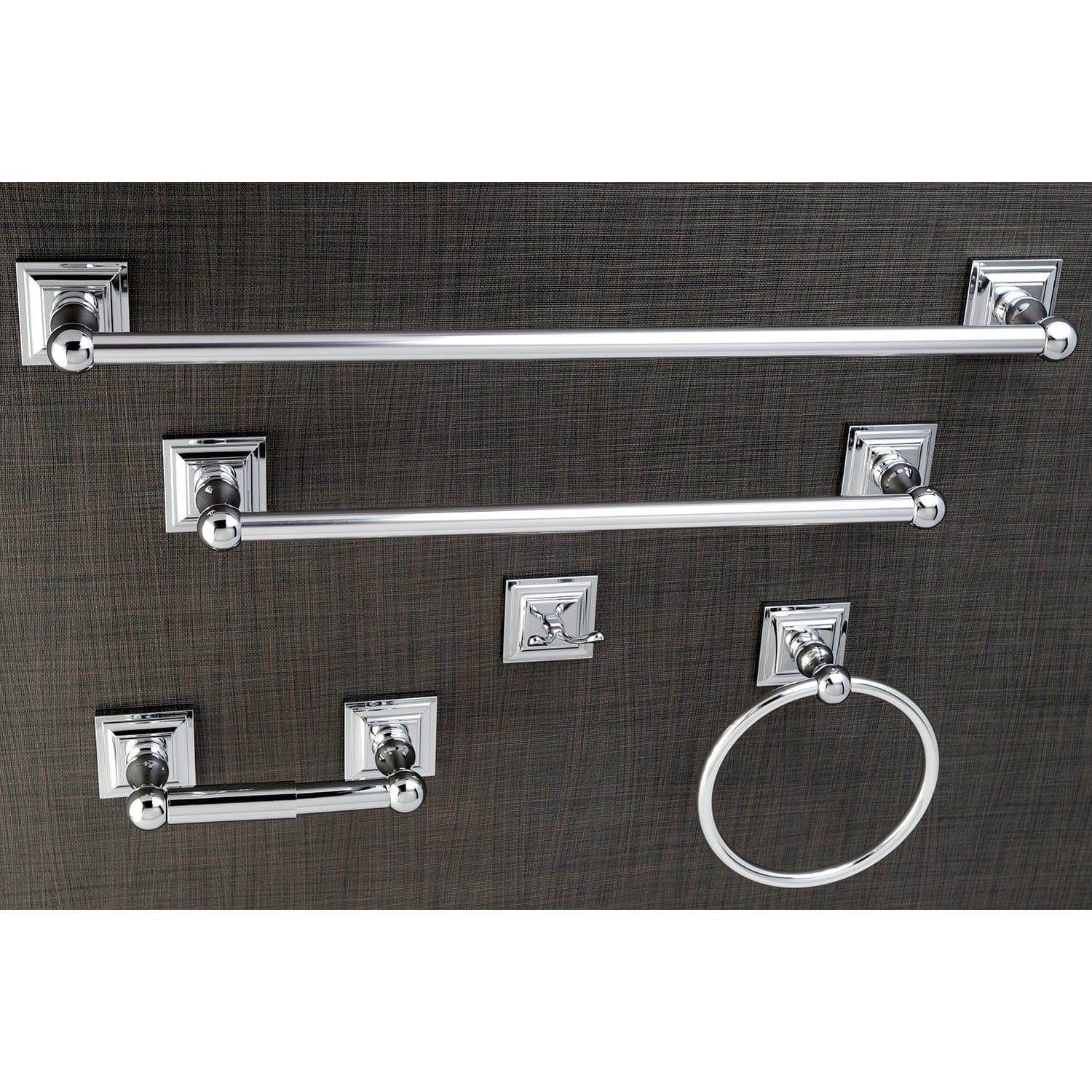 Kingston Brass  Acerra 5-piece Bathroom Accessory Set Polished chrome Chrome Finish