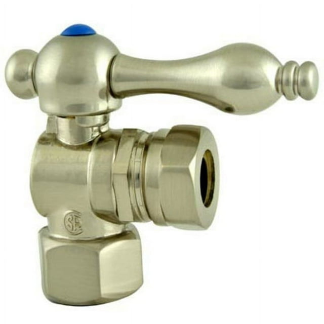 Kingston Brass Vintage 1/2-Inch FIP x 1/2 or 7/16-Inch Slip Joint Quarter-Turn Angle Stop Valve
