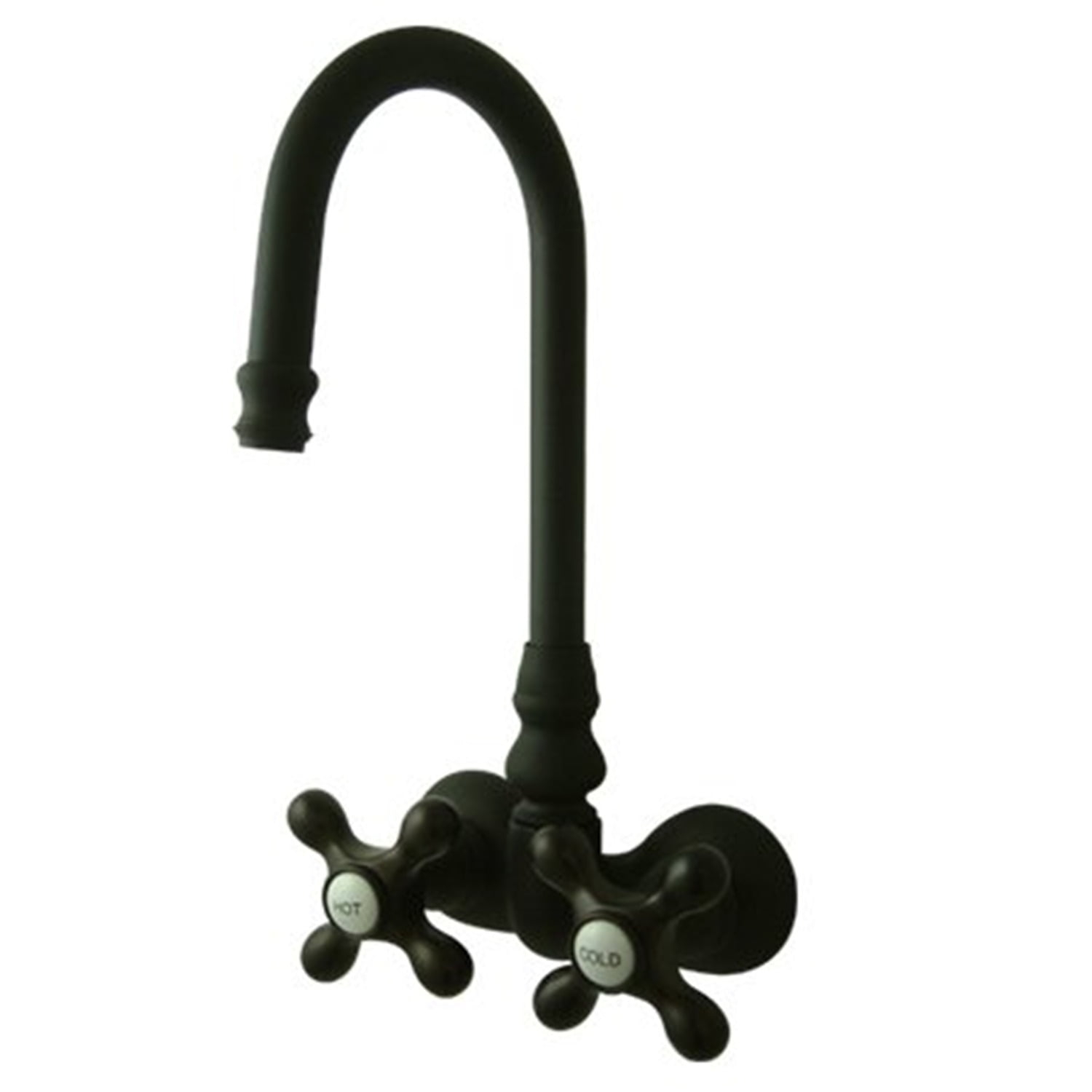 Kingston Brass Vintage Two-Handle 2-Hole Tub Wall Mount Clawfoot Tub Faucet