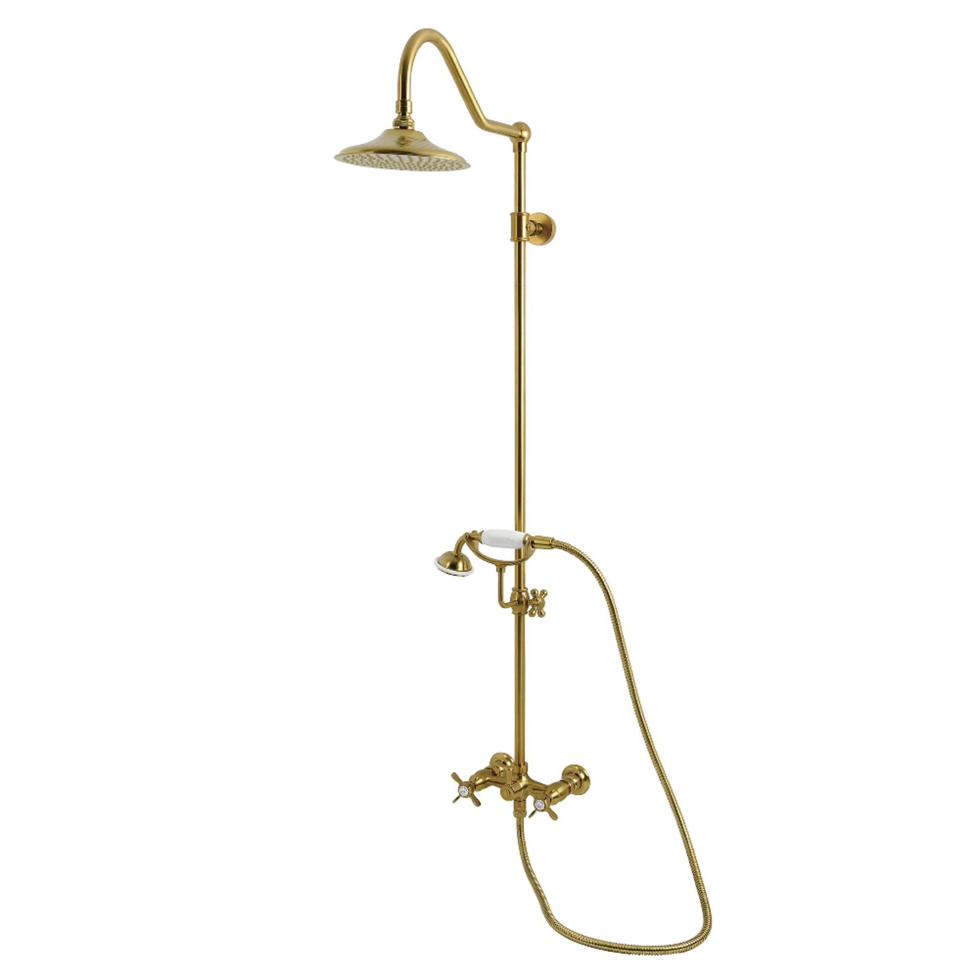 Kingston Brass Kingston Brass Essx Wall Mount Rain Drop Shower System with Hand Shower CCK3667BEX