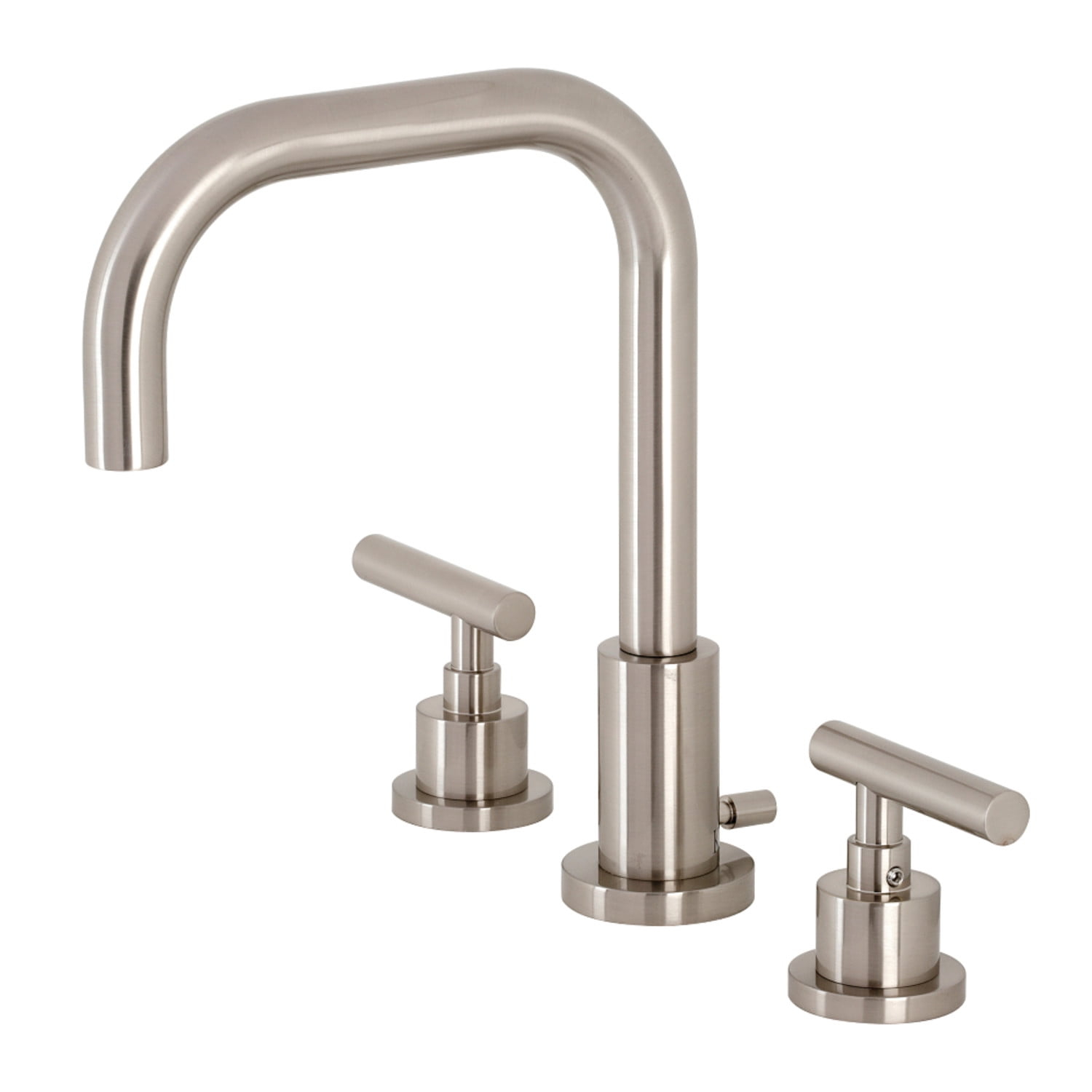 Kingston Brass FSC8938CML Kingston Brass Manhattan Two-Handle 3-Hole Deck Mount Widespread Bathroom Faucet with Brass Pop-Up Drain