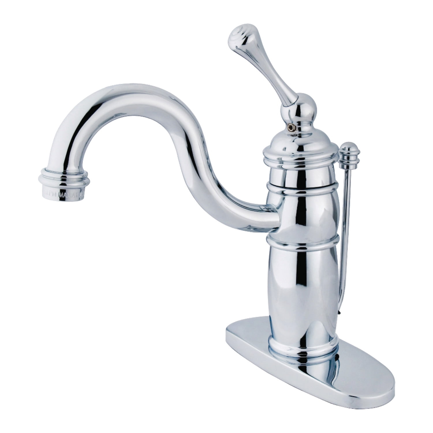 Kingston Brass Victorian Single-Handle 1-Hole Deck Mount Bathroom Faucet with Plastic Pop-Up