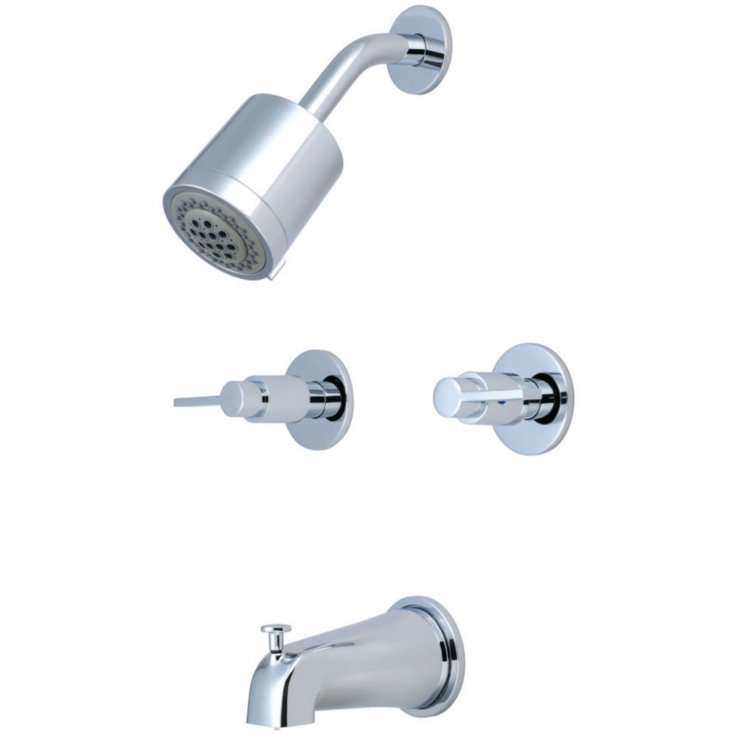 Kingston Brass NuvoFusion Double-Handle Tub and Shower Faucet