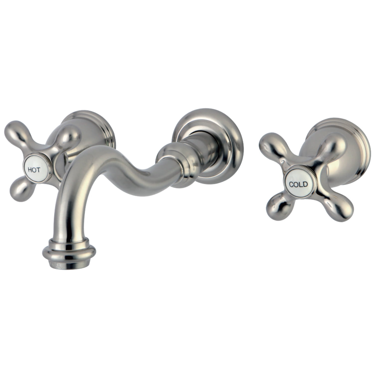 Kingston Brass Vintage Two-Handle 3-Hole Wall Mount Bathroom Faucet