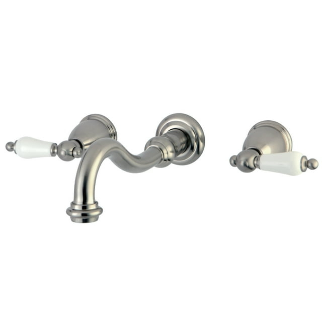 Kingston Brass Vintage Two-Handle 3-Hole Wall Mount Bathroom Faucet