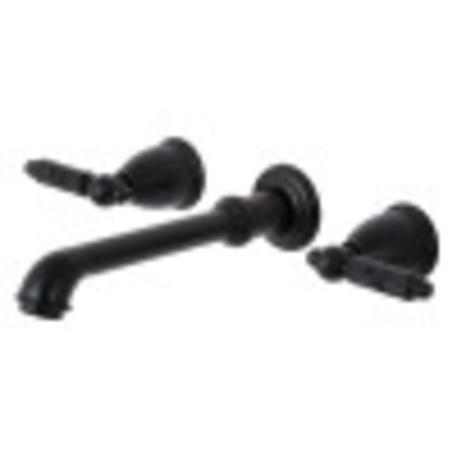 Kingston Brass KS7120GL 8" Center Wall Mount Bathroom Faucet, Matte Black